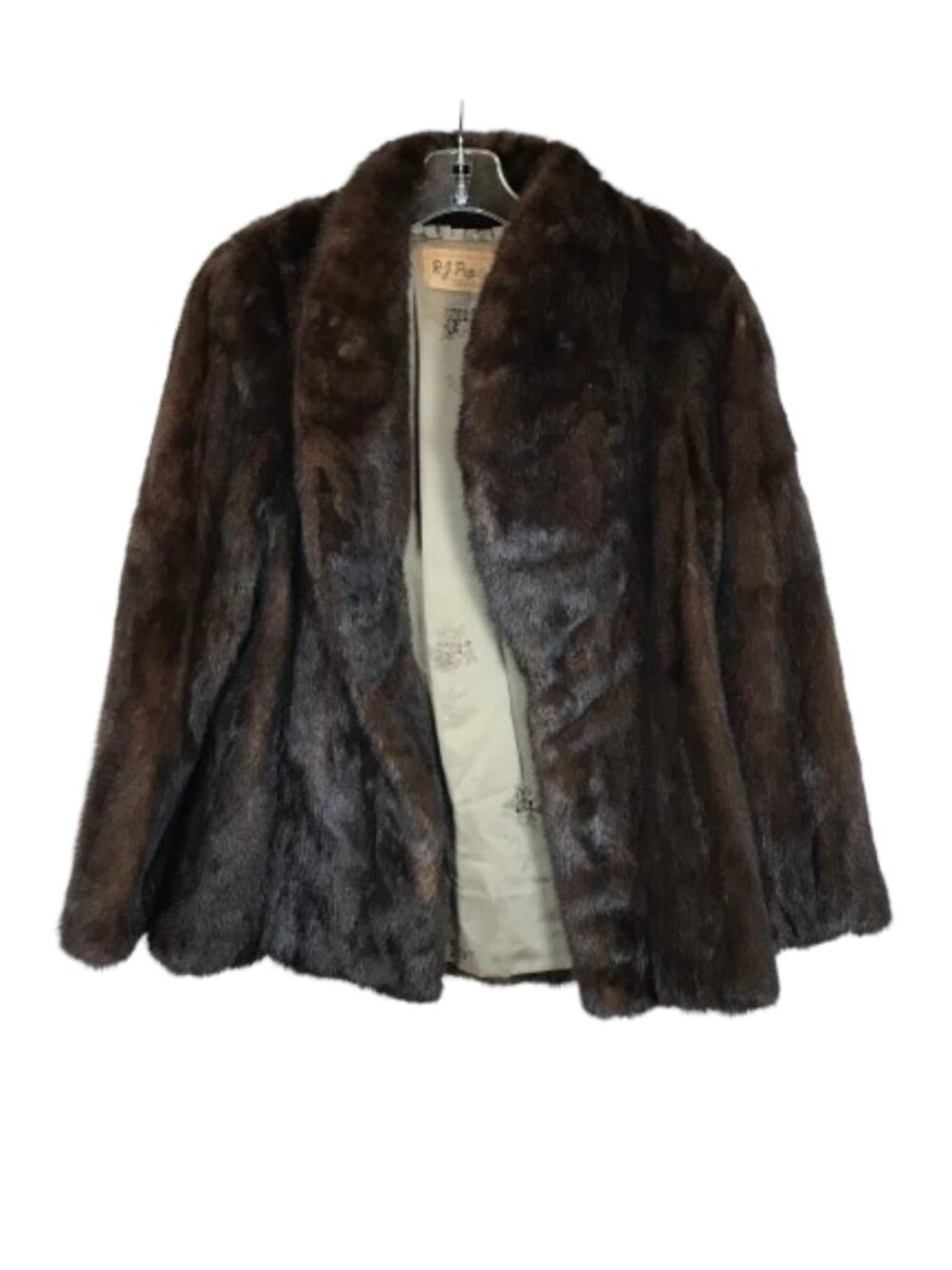 The House of Quality Furs Dark Brown Vintage Mink Fur Jacket with Pockets
